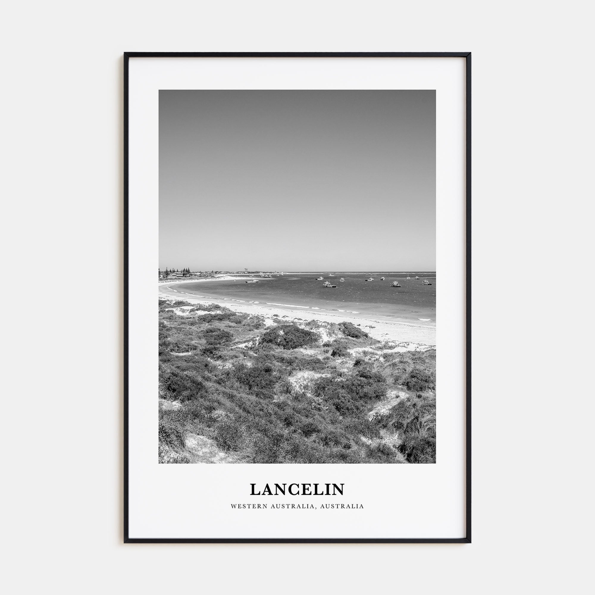 Lancelin Portrait B&W Poster