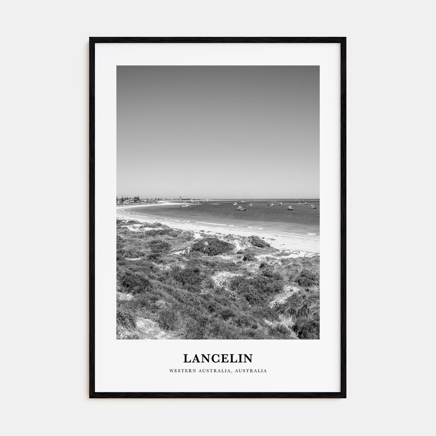 Lancelin Portrait B&W Poster