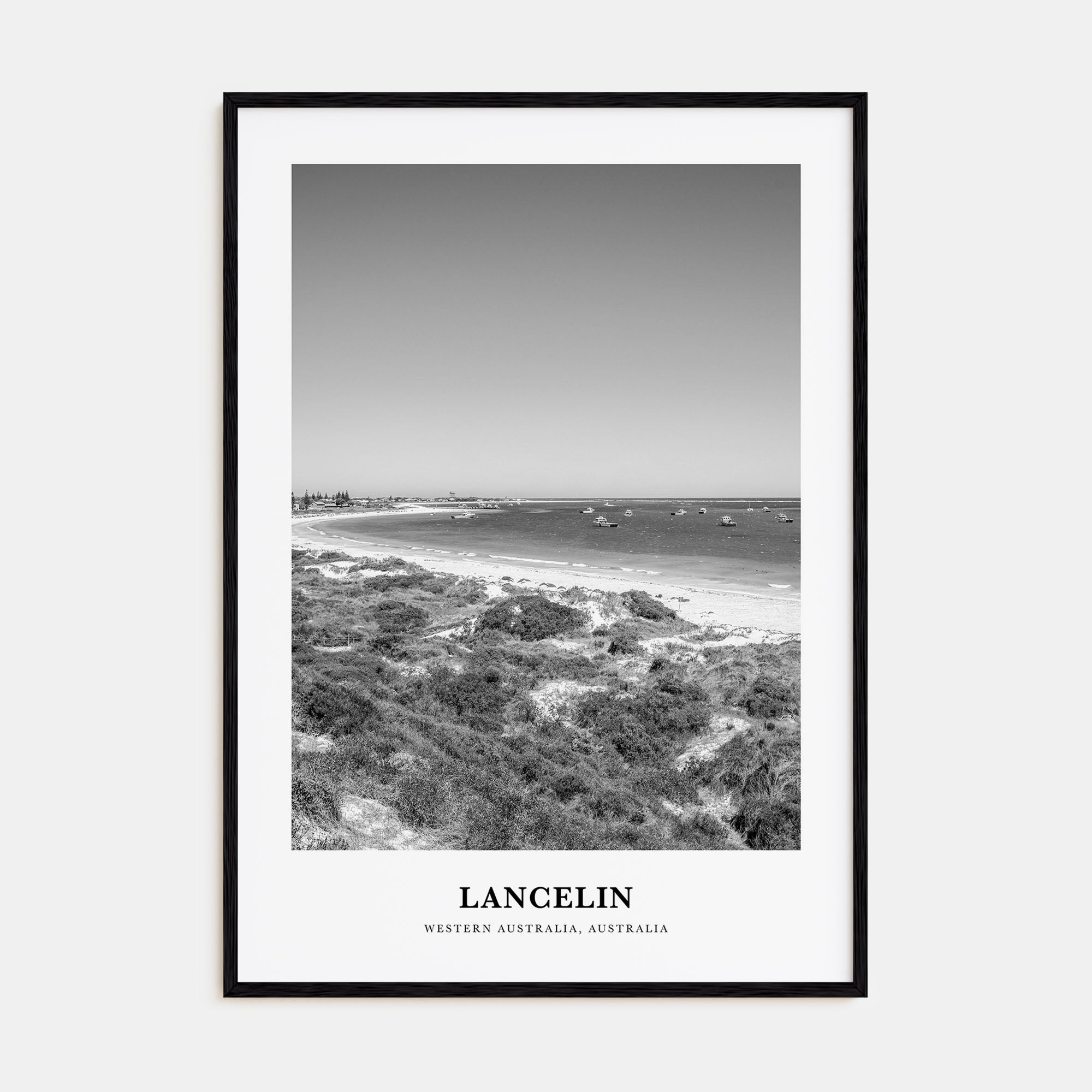 Lancelin Portrait B&W Poster
