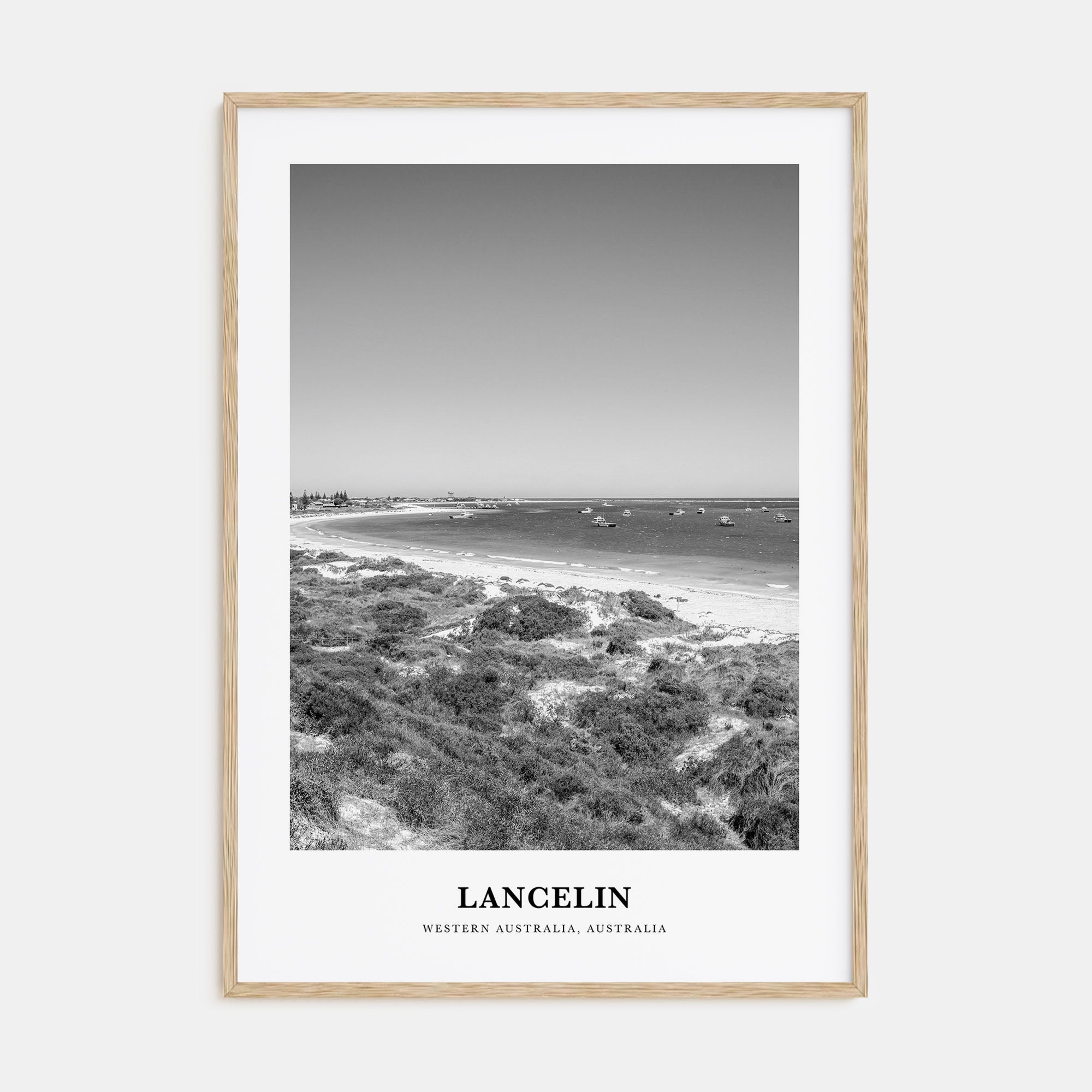 Lancelin Portrait B&W Poster
