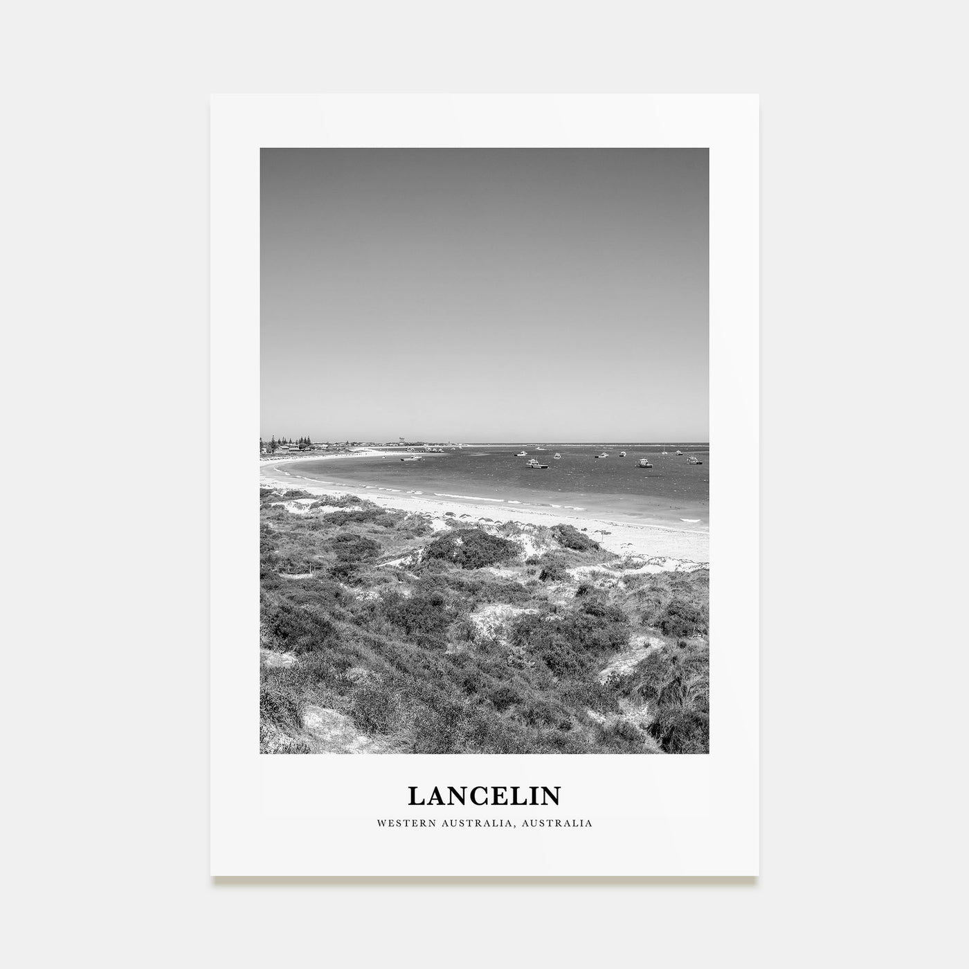 Lancelin Portrait B&W Poster