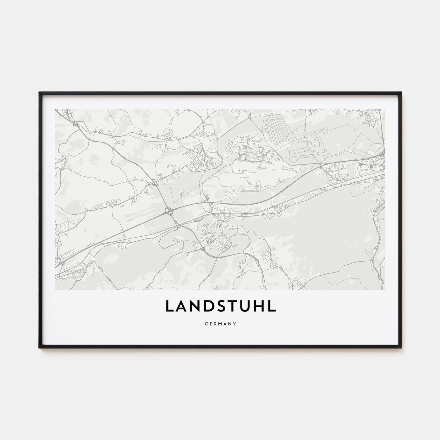 Landstuhl Map Landscape Poster