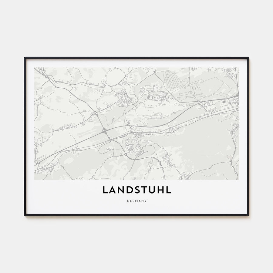 Landstuhl Map Landscape Poster
