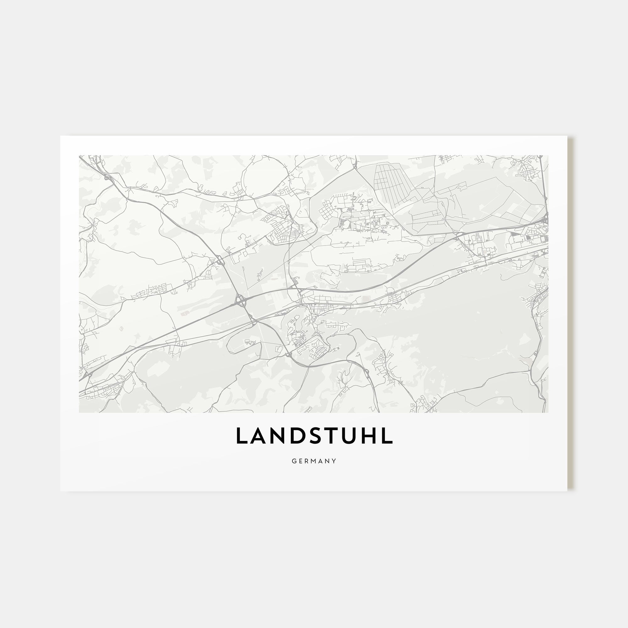Landstuhl Map Landscape Poster