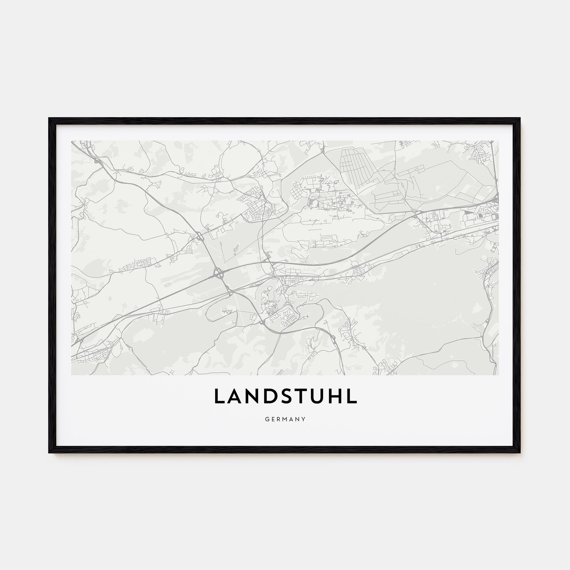 Landstuhl Map Landscape Poster