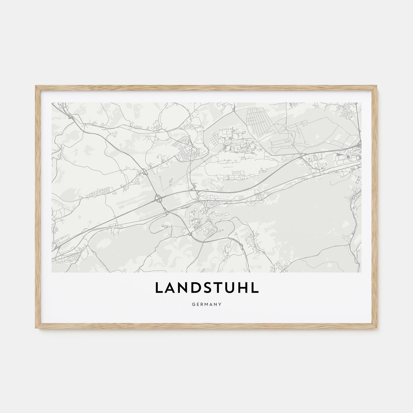 Landstuhl Map Landscape Poster