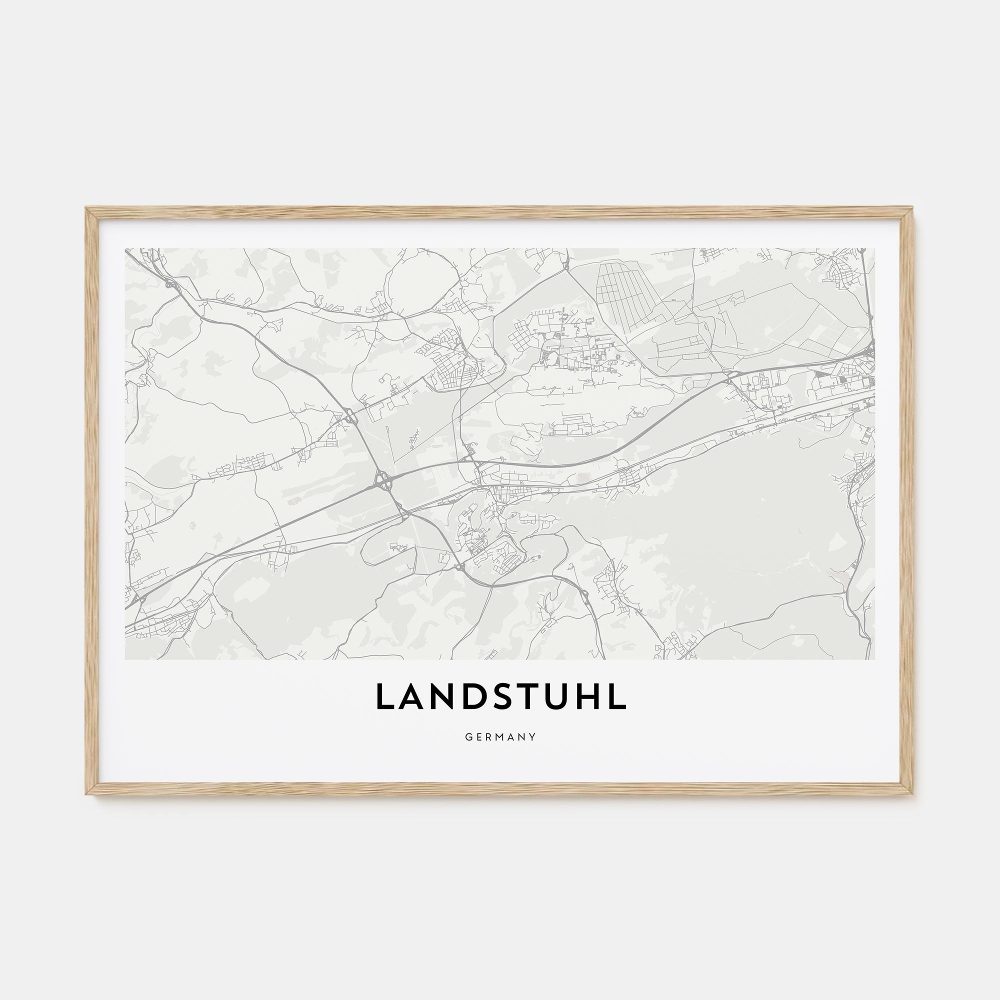 Landstuhl Map Landscape Poster