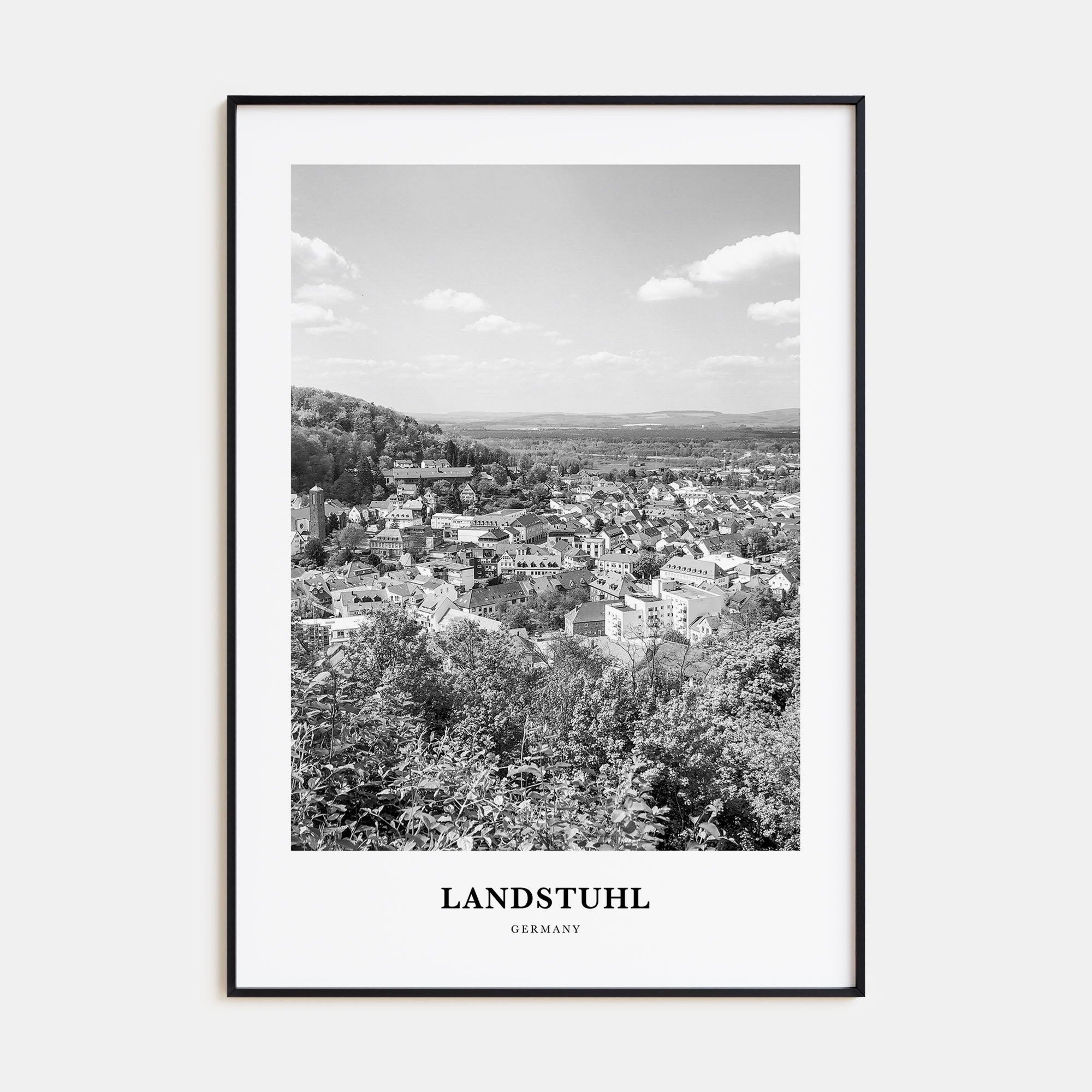 Landstuhl Portrait B&W Poster