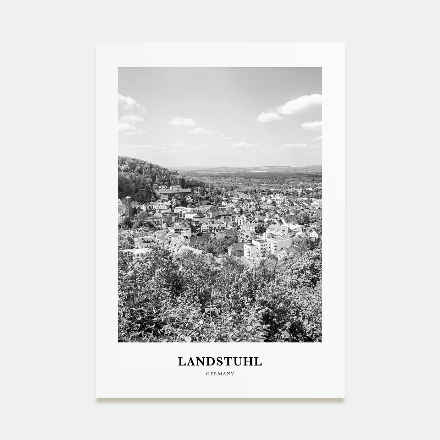Landstuhl Portrait B&W Poster