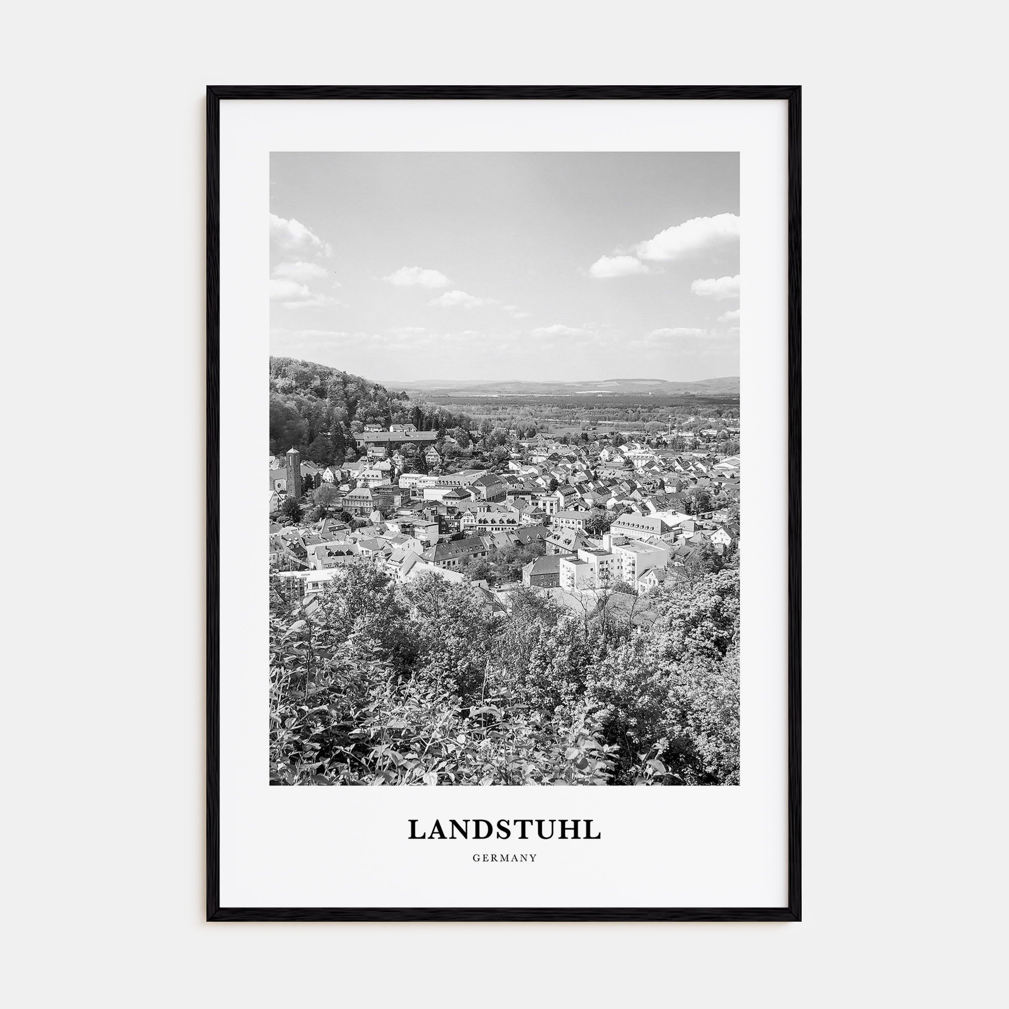 Landstuhl Portrait B&W Poster