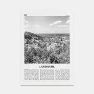 Landstuhl Travel B&W Poster