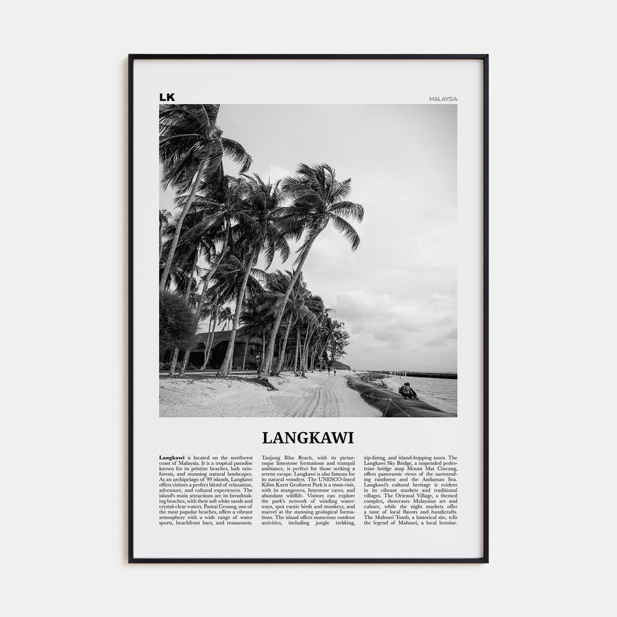 Langkawi Travel B&W Poster