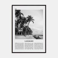 Langkawi Travel B&W Poster