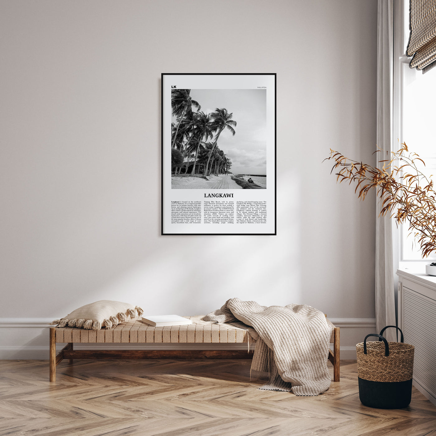 Langkawi Travel B&W Poster
