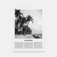 Langkawi Travel B&W Poster