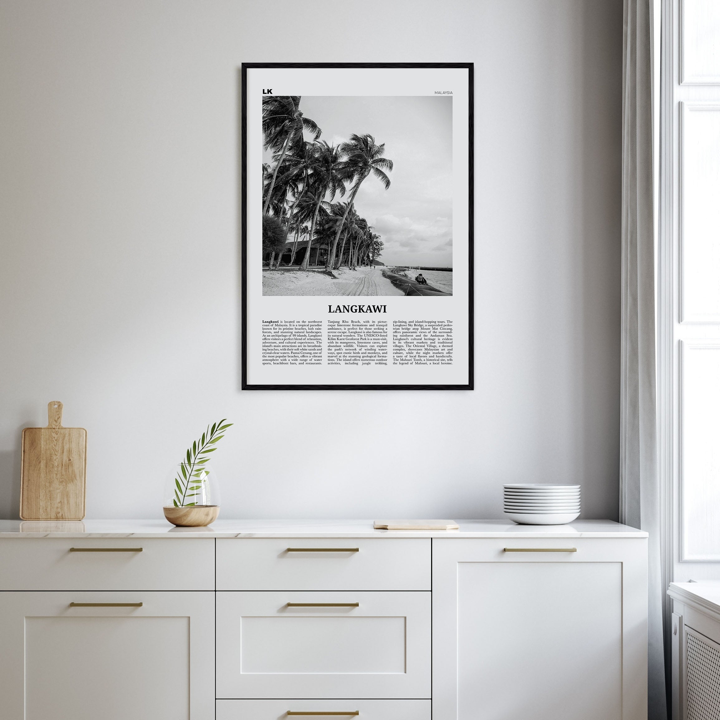 Langkawi Travel B&W Poster
