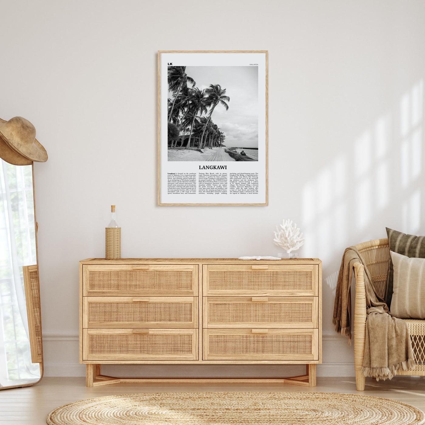 Langkawi Travel B&W Poster