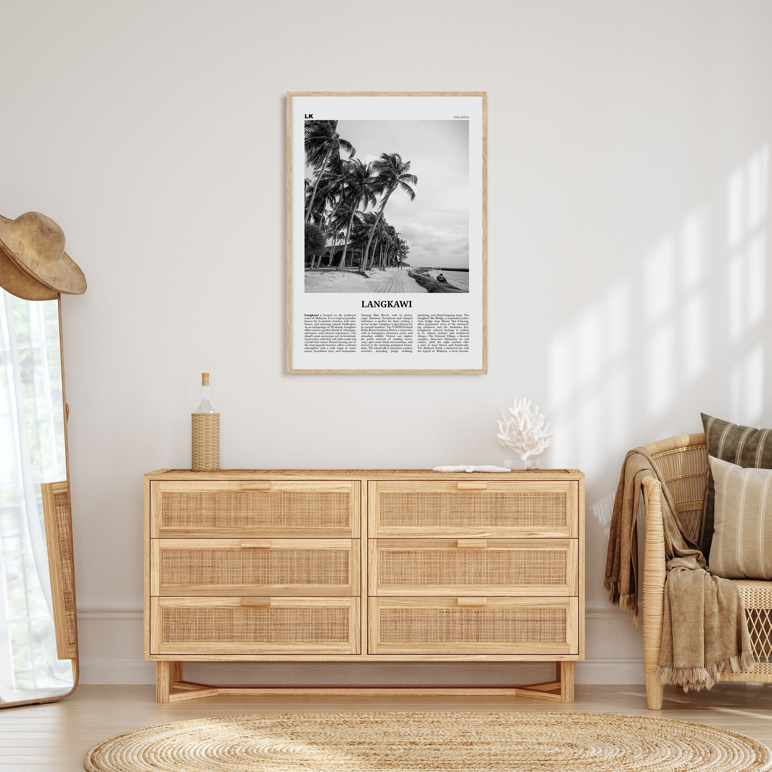 Langkawi Travel B&W Poster