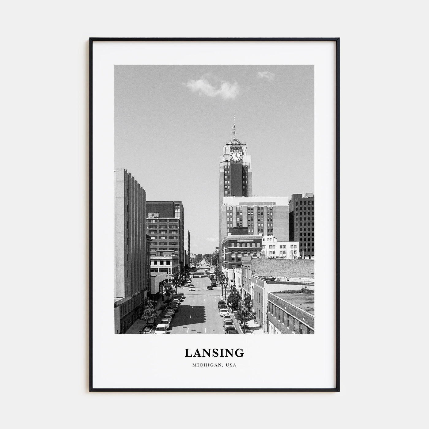 Lansing Portrait B&W Poster