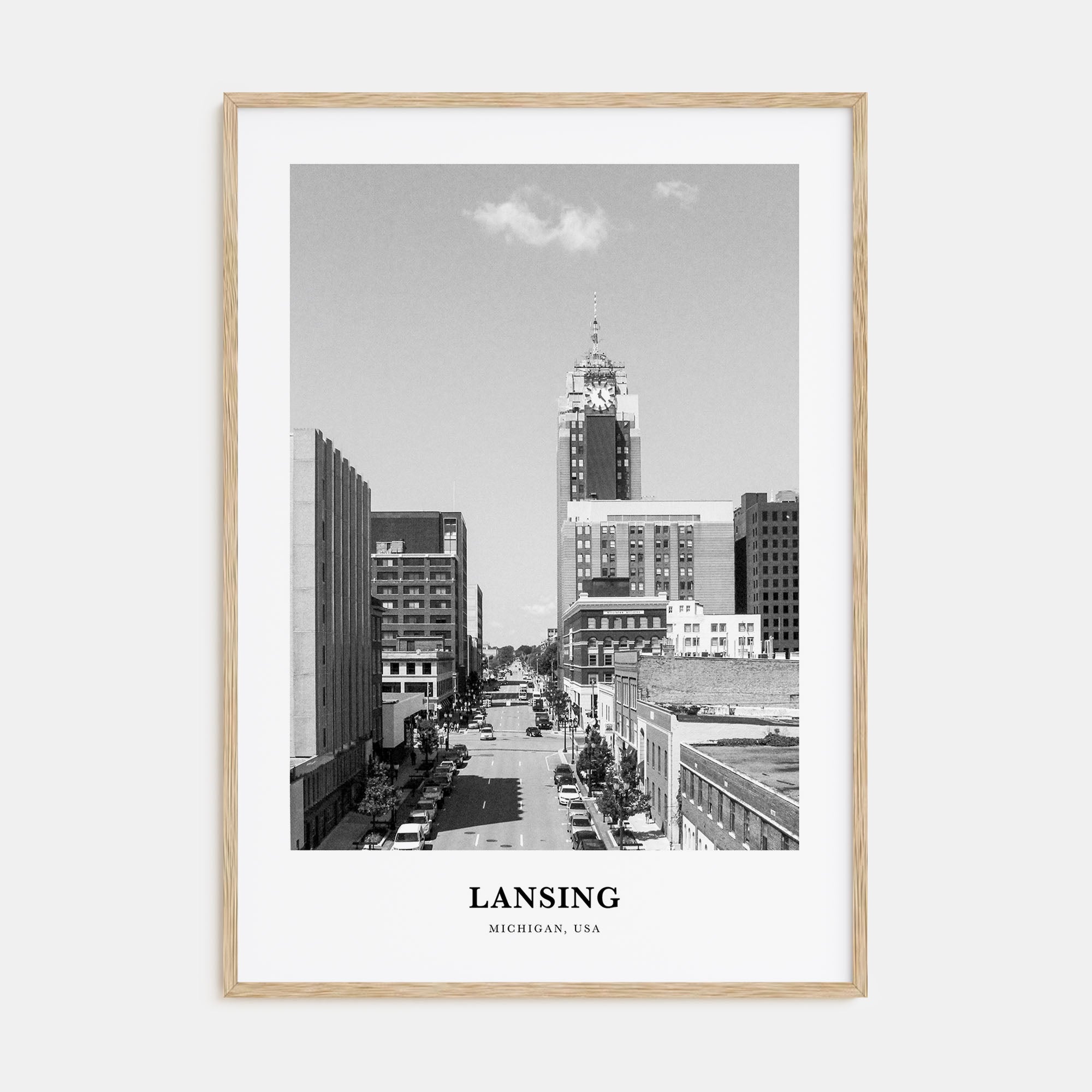 Lansing Portrait B&W Poster