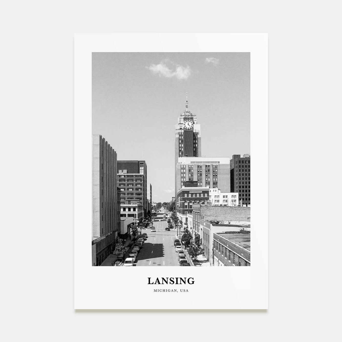 Lansing Portrait B&W Poster