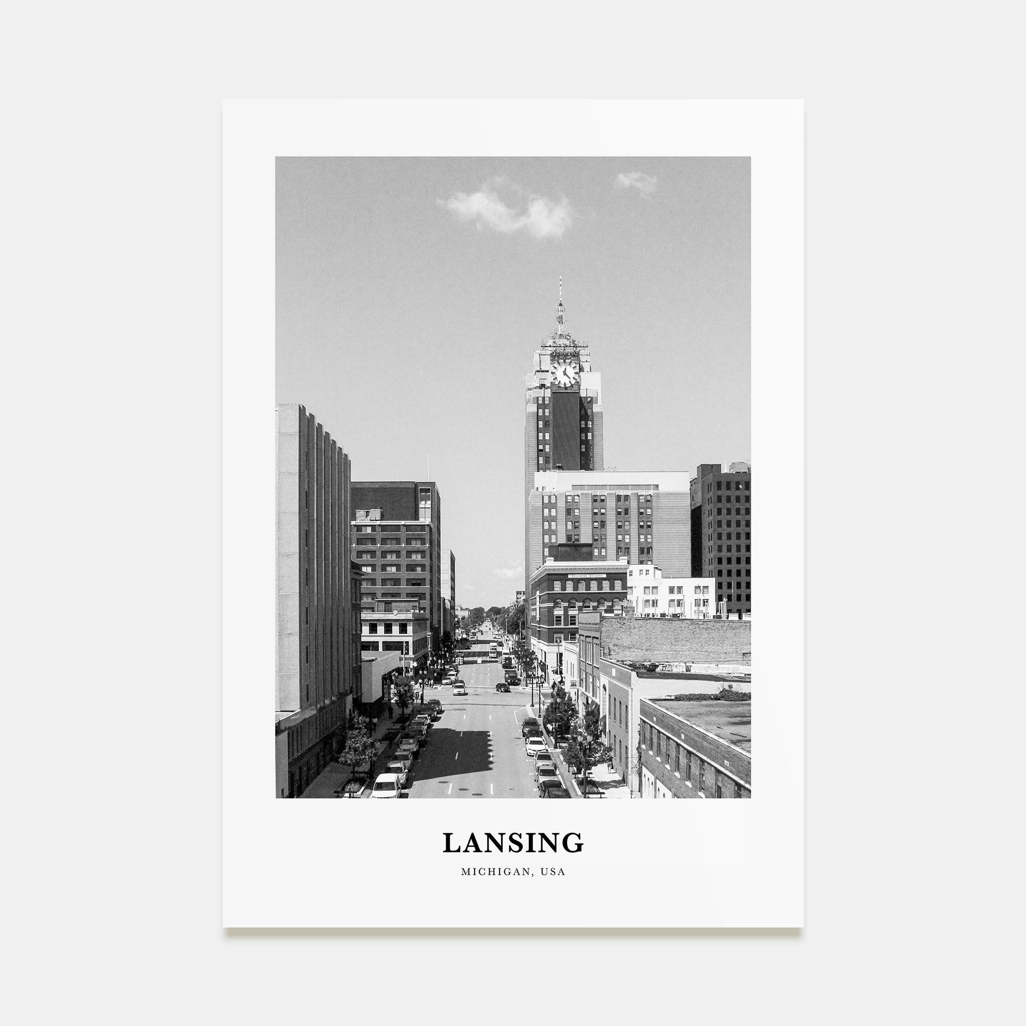 Lansing Portrait B&W Poster