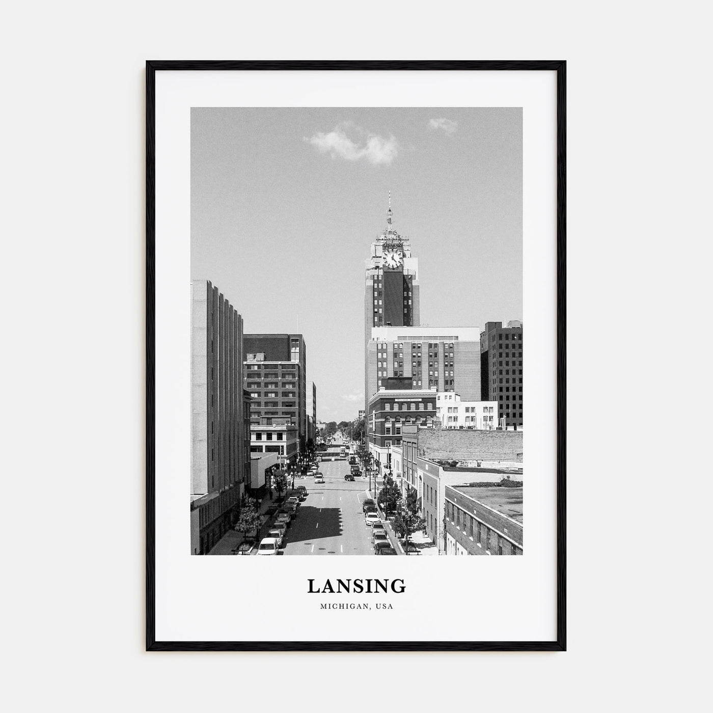 Lansing Portrait B&W Poster