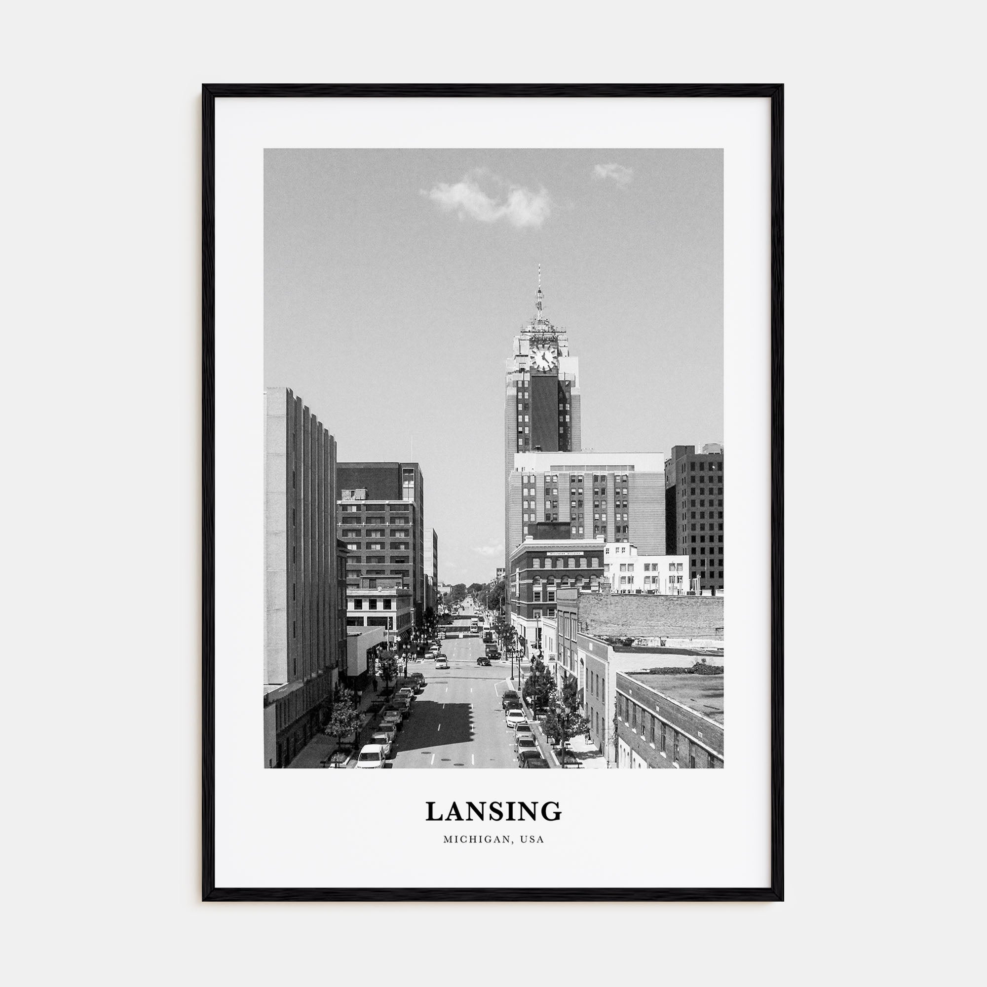 Lansing Portrait B&W Poster
