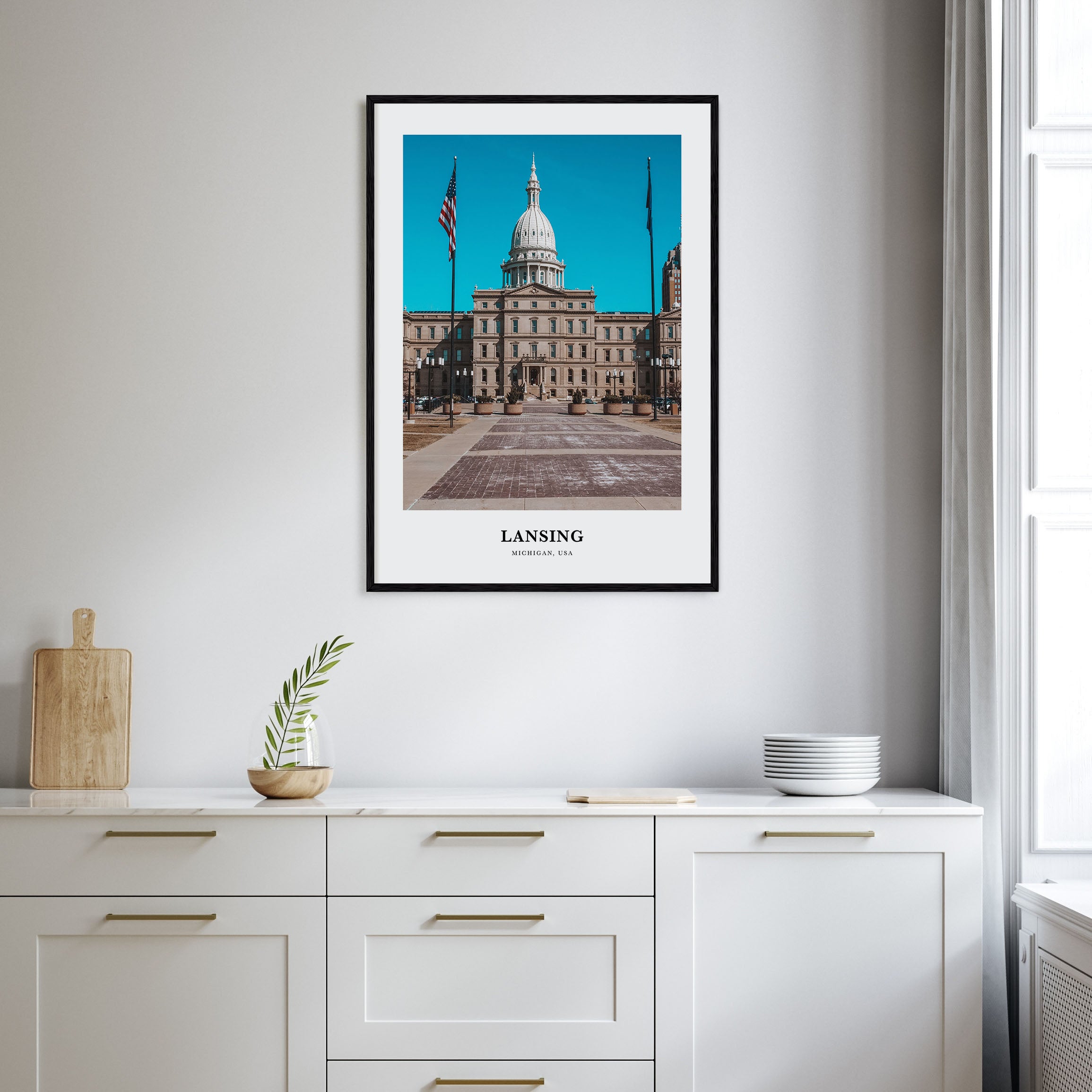 Lansing Portrait Color No 1 Poster