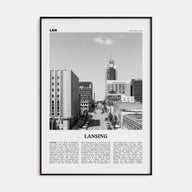 Lansing Travel B&W Poster