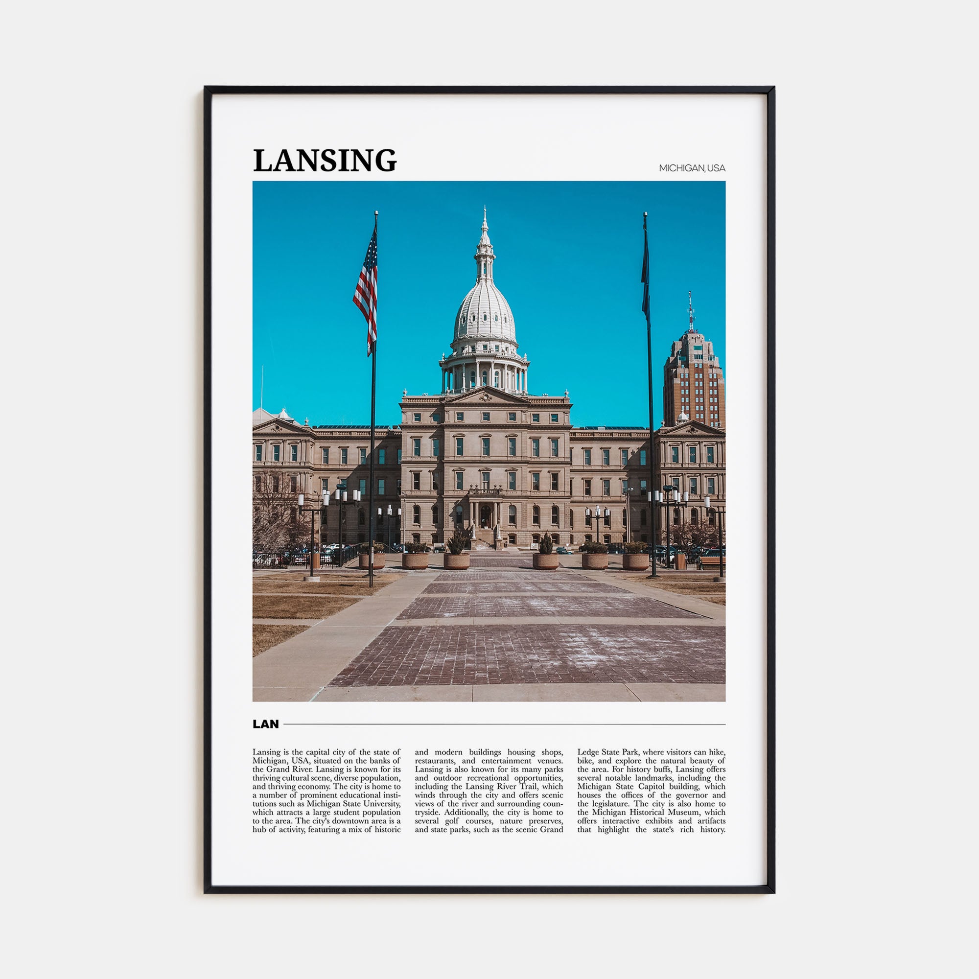 Lansing Travel Color No 1 Poster