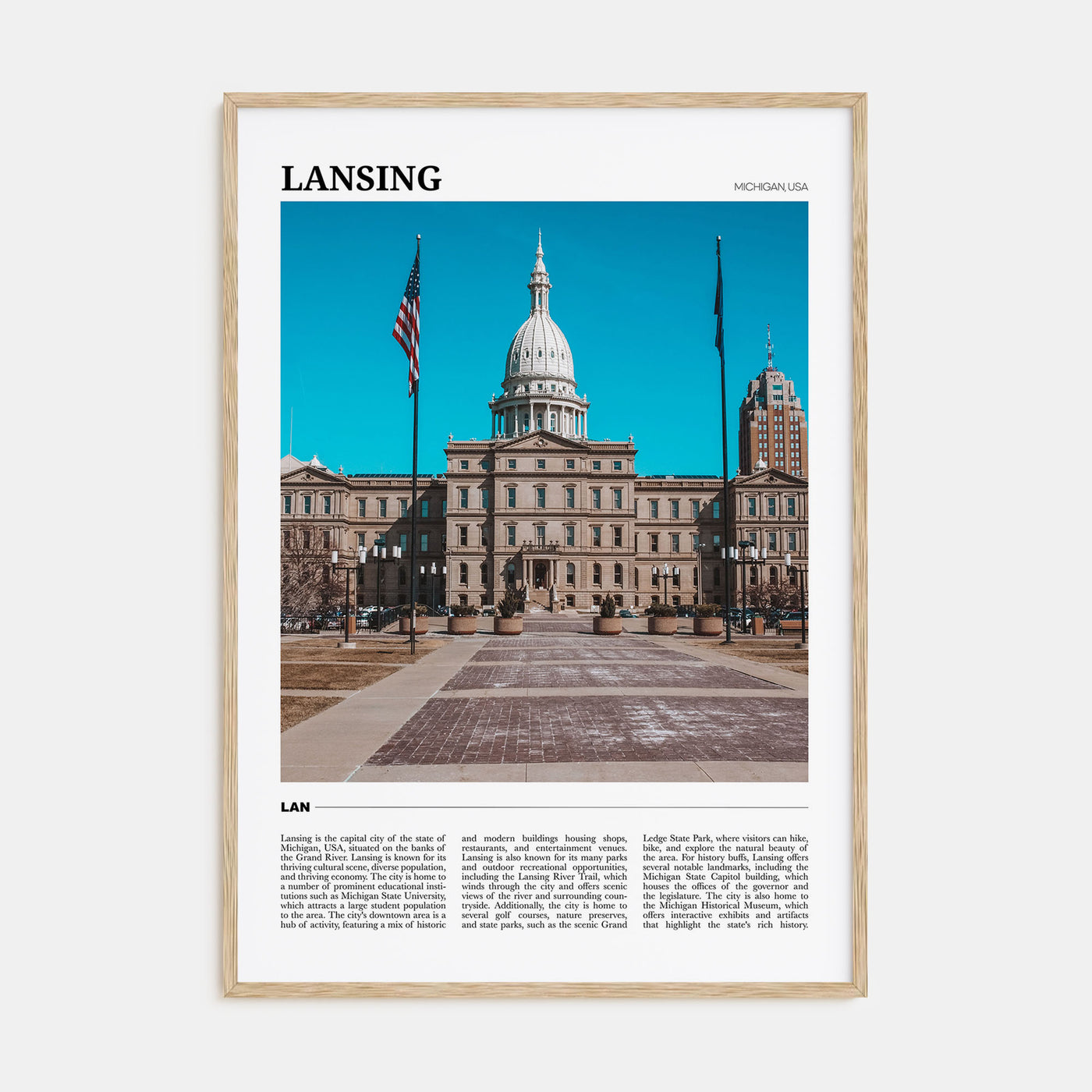 Lansing Travel Color No 1 Poster