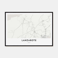 Lanzarote Map Landscape Poster