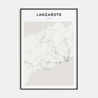 Lanzarote Map Portrait Poster