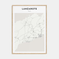 Lanzarote Map Portrait Poster