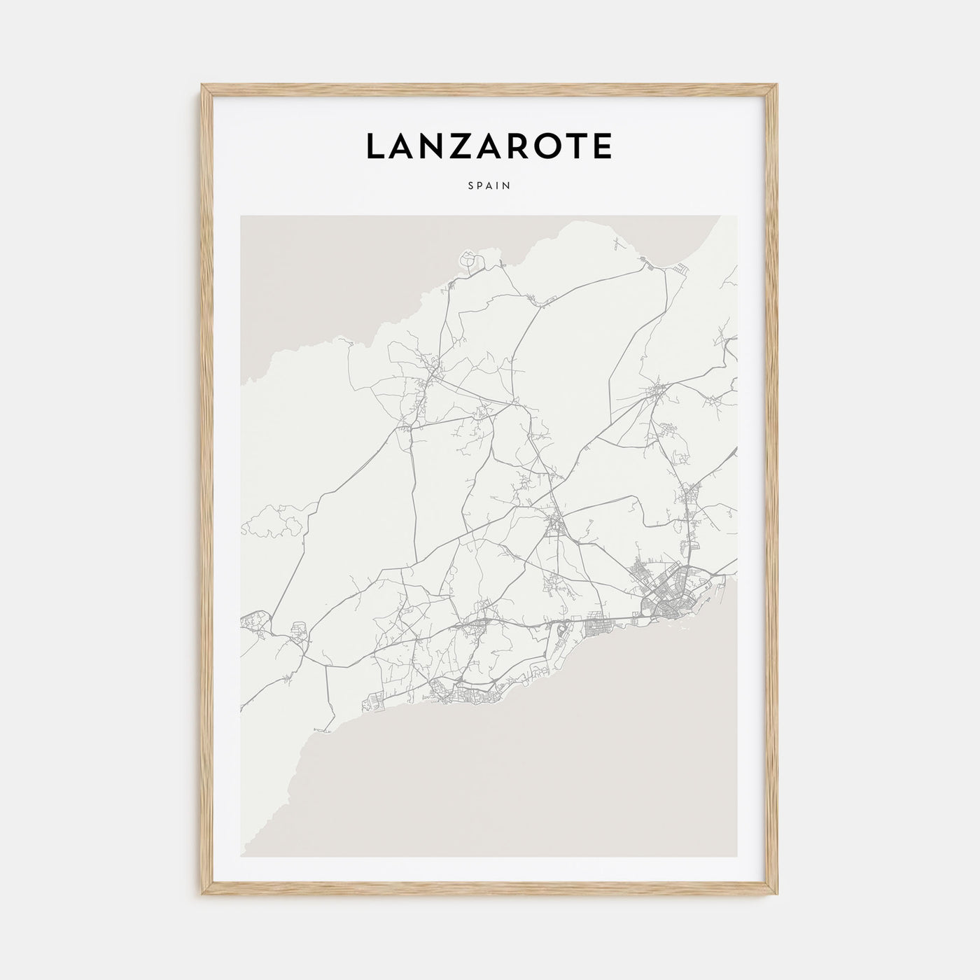 Lanzarote Map Portrait Poster