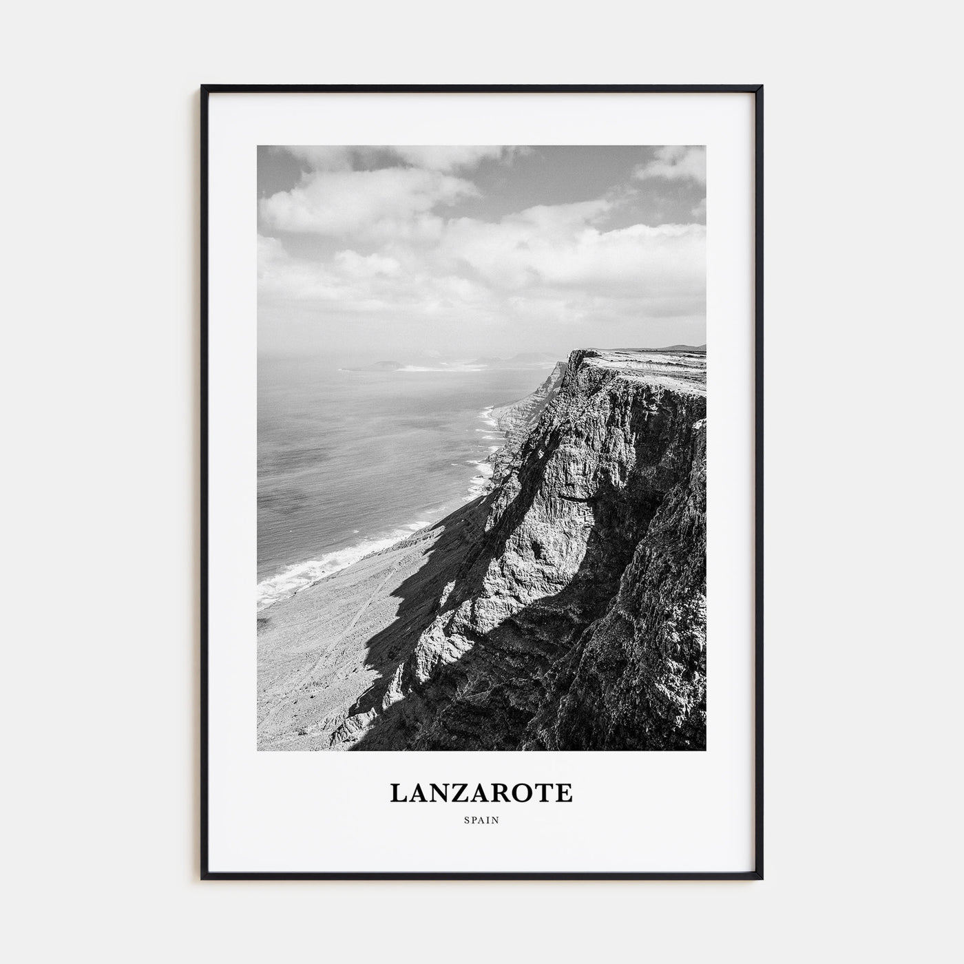 Lanzarote Portrait B&W Poster