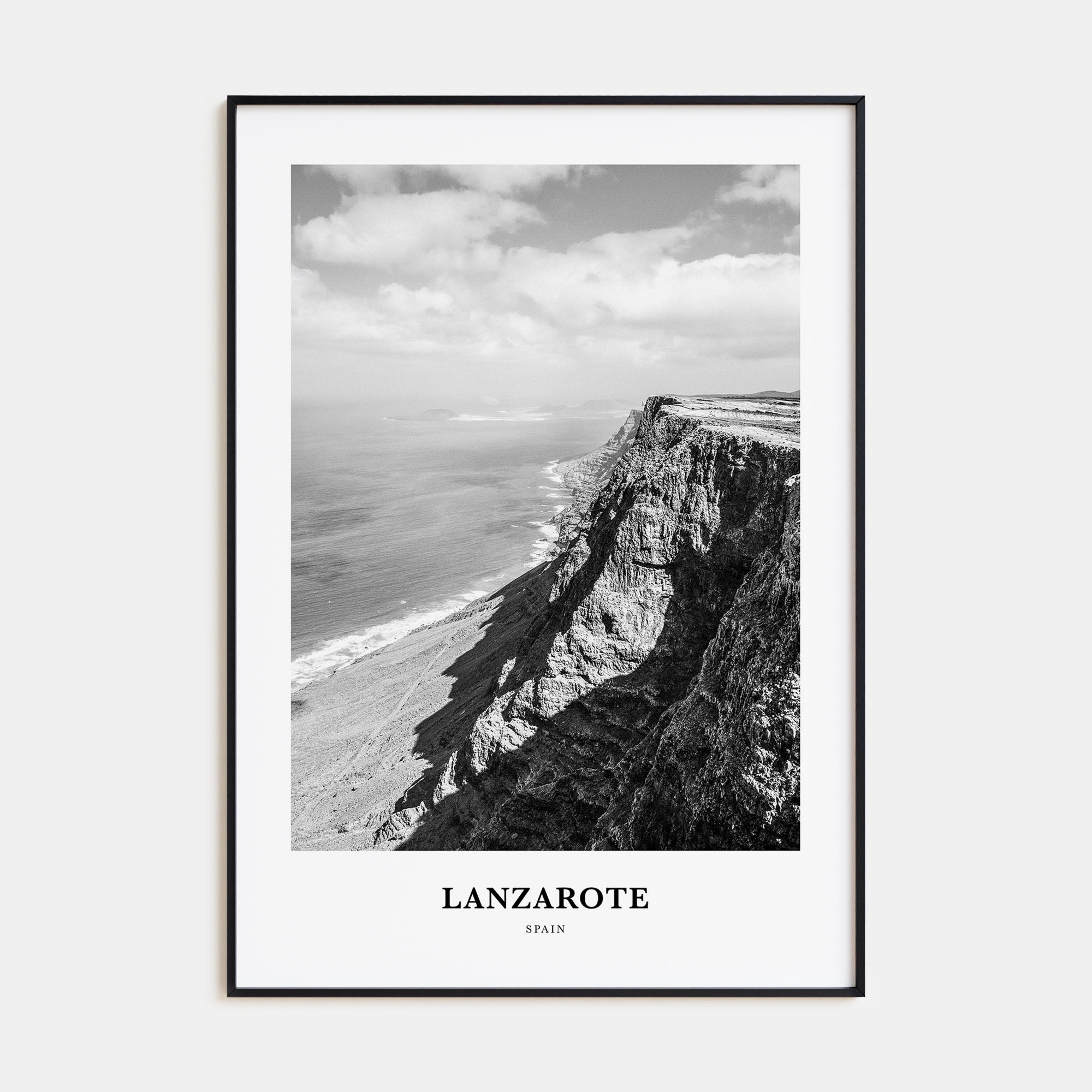 Lanzarote Portrait B&W Poster