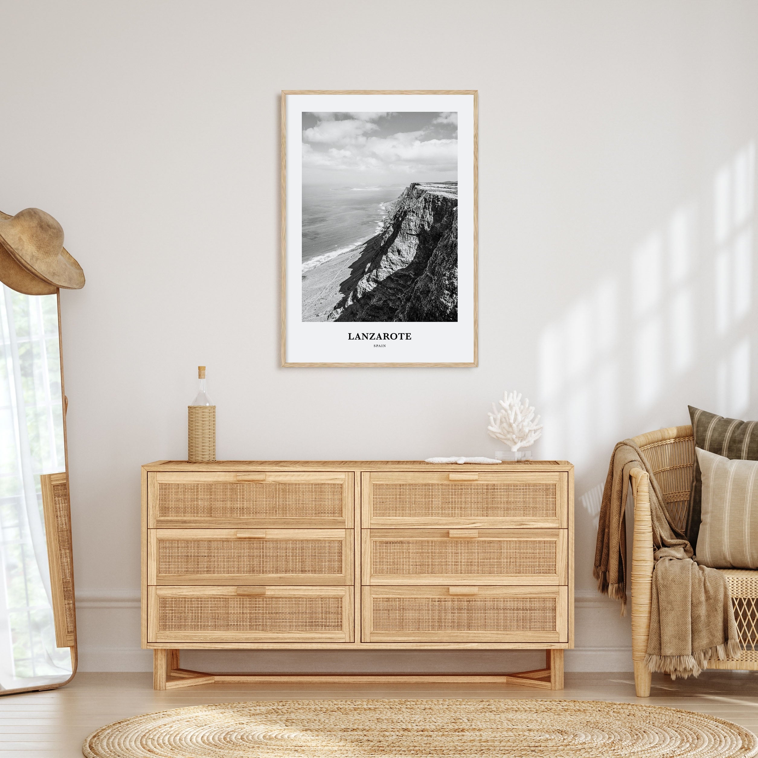 Lanzarote Portrait B&W Poster