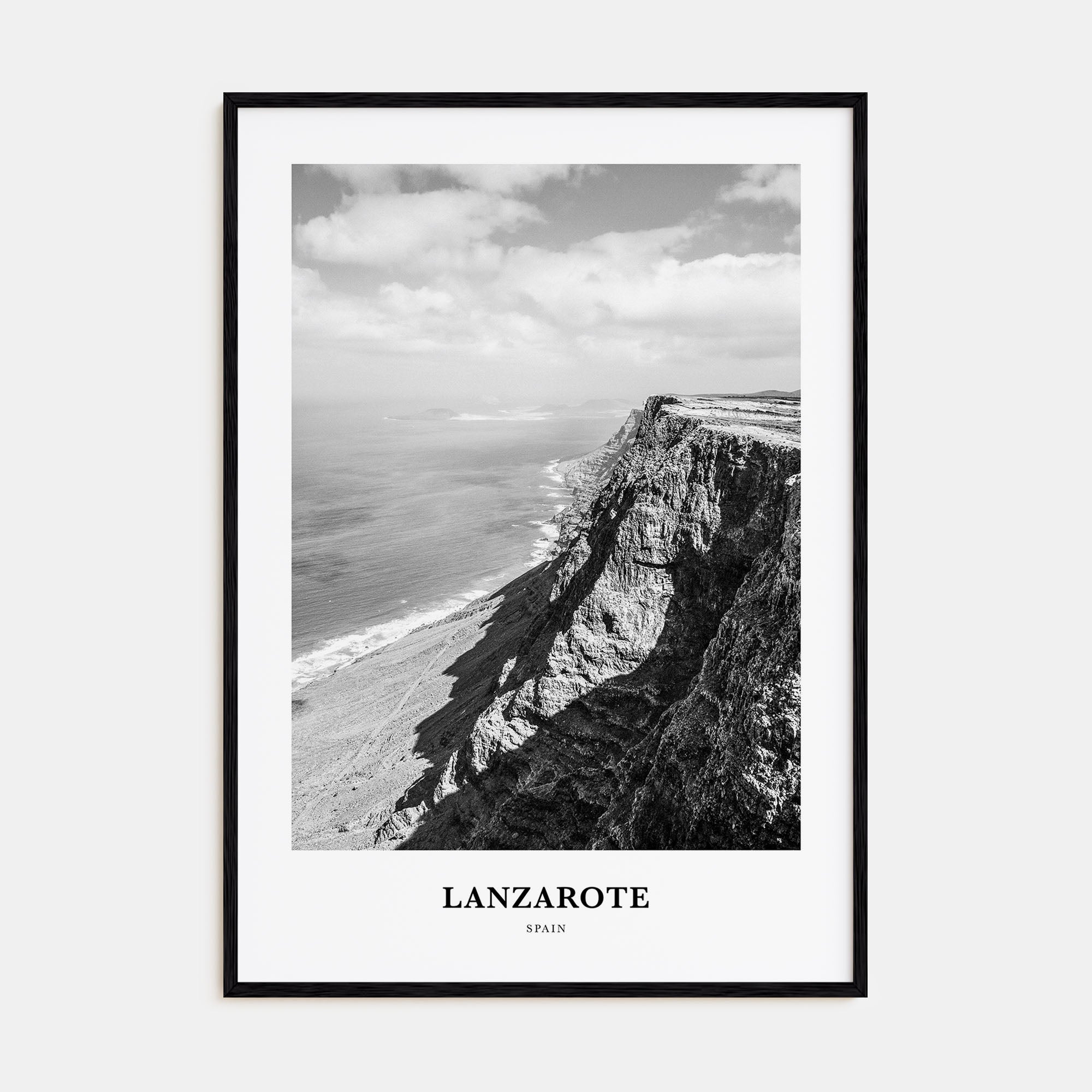 Lanzarote Portrait B&W Poster
