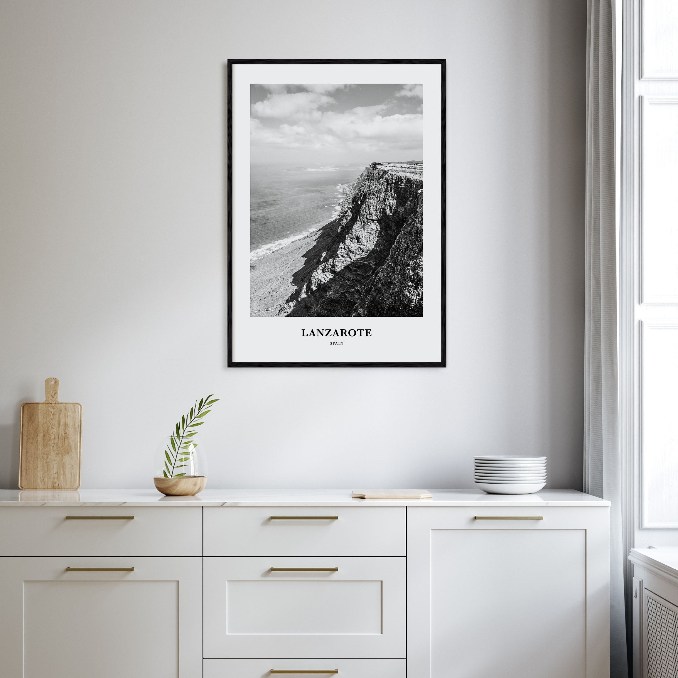 Lanzarote Portrait B&W Poster