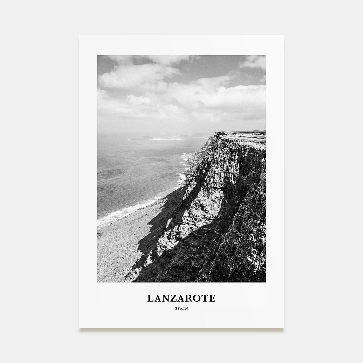 Lanzarote Portrait B&W Poster