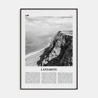 Lanzarote Travel B&W Poster