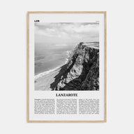 Lanzarote Travel B&W Poster