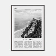 Lanzarote Travel B&W Poster