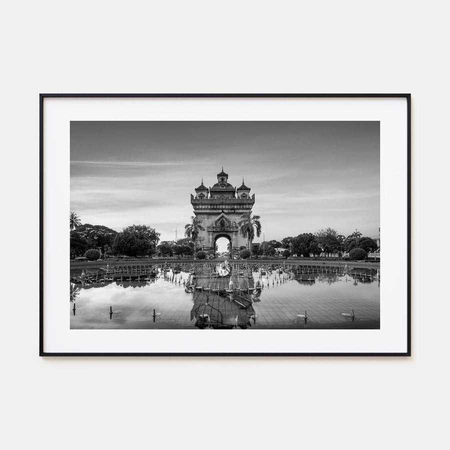 Laos Landscape B&W Poster