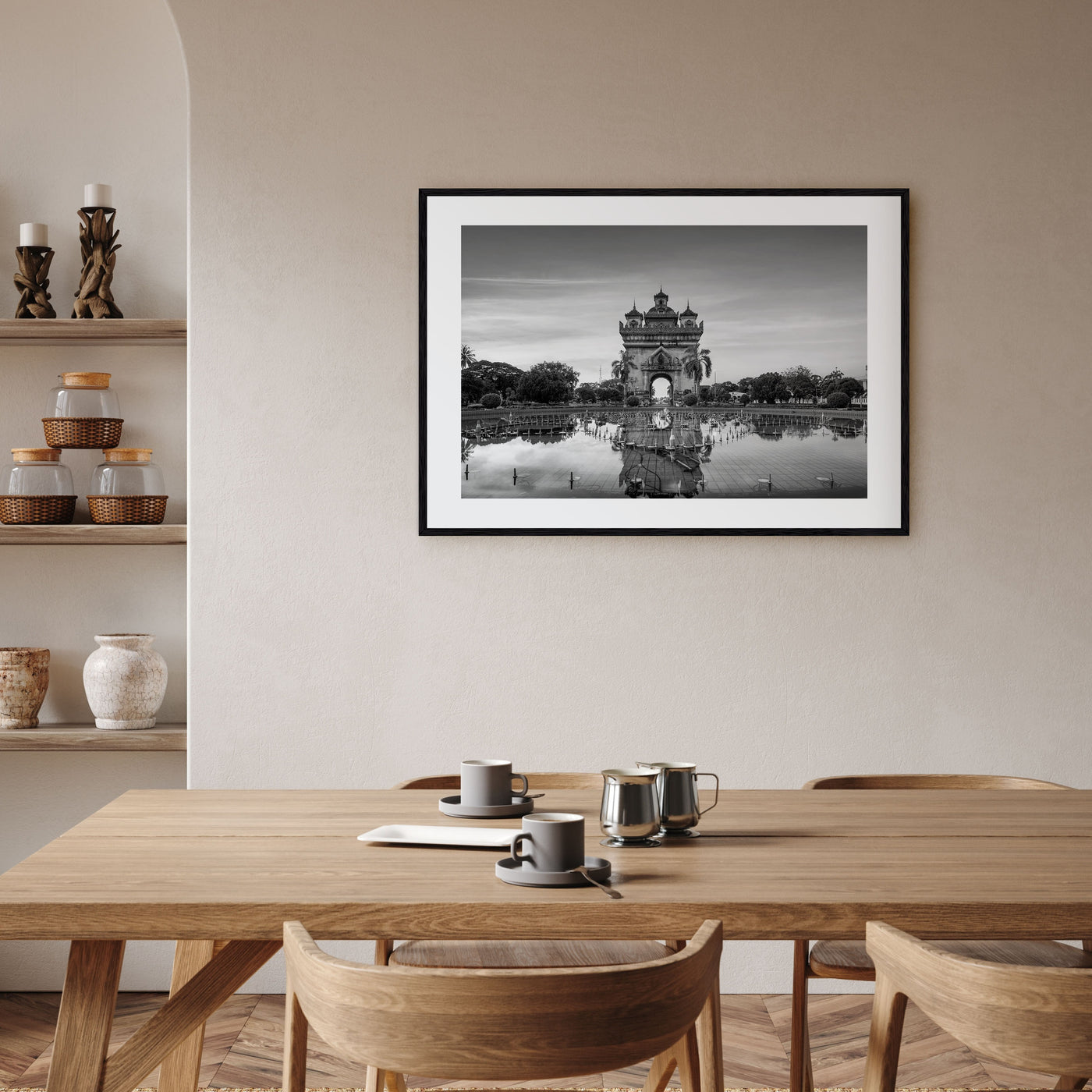 Laos Landscape B&W Poster