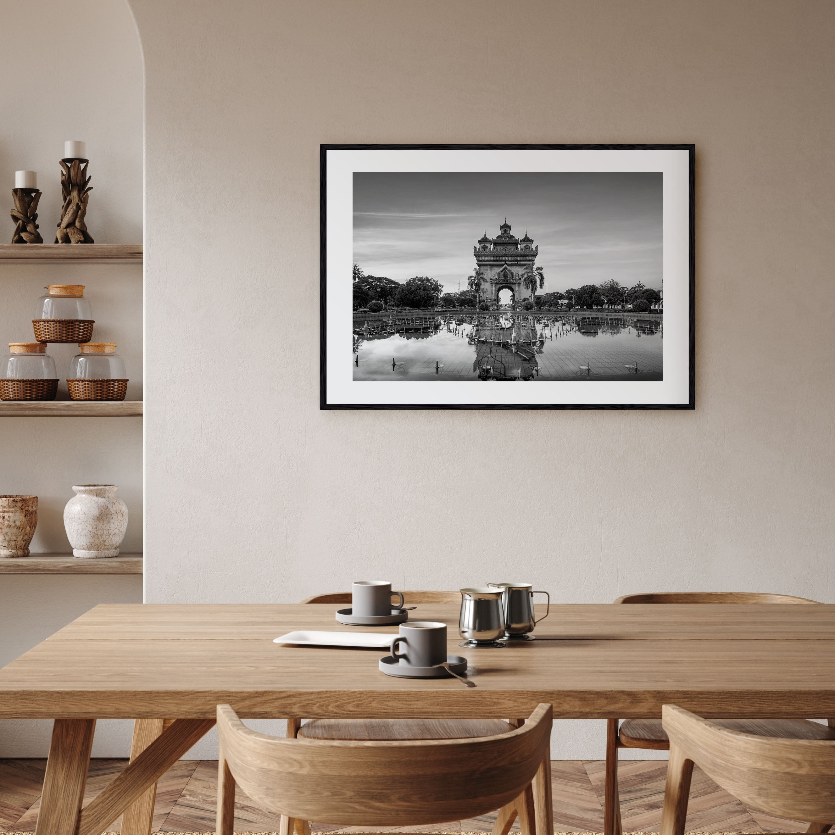 Laos Landscape B&W Poster
