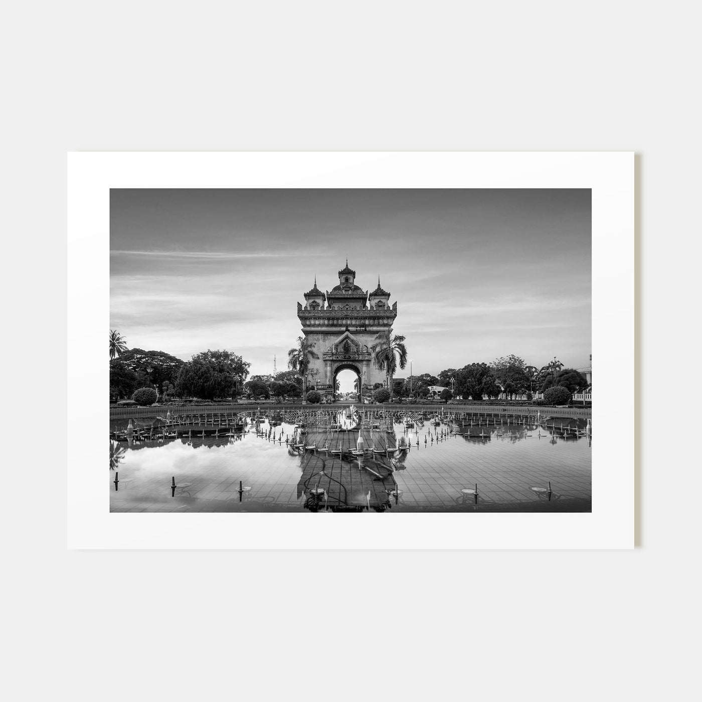 Laos Landscape B&W Poster