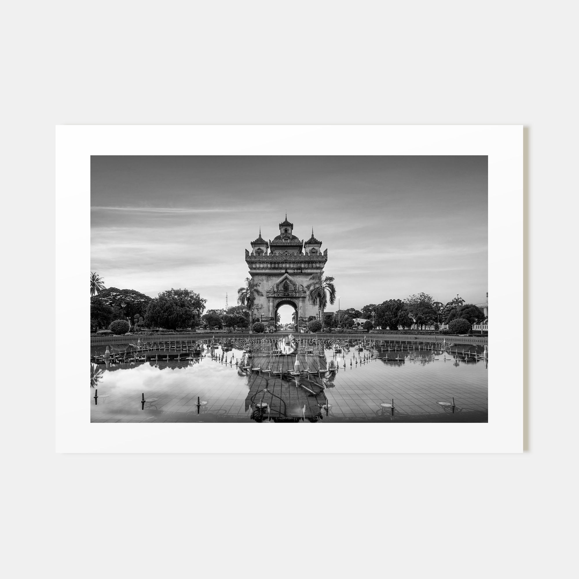 Laos Landscape B&W Poster